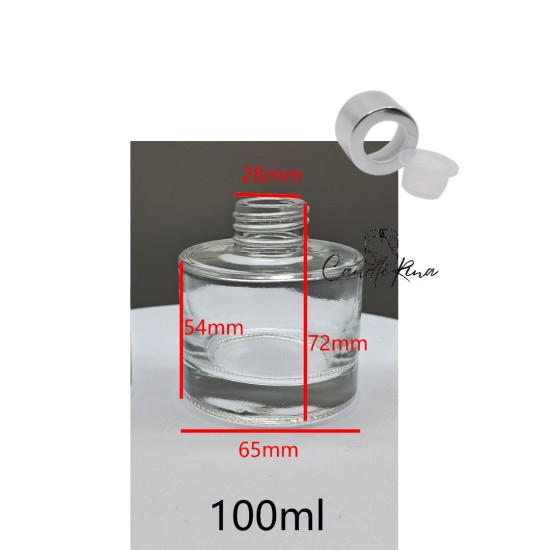 Δοχείο για diffuser κυλινδρικό βιδωτό 100ml (με καπάκι και τάπα) Δοχείο για diffuser κυλινδρικό βιδωτό 100ml (με καπάκι και τάπα)