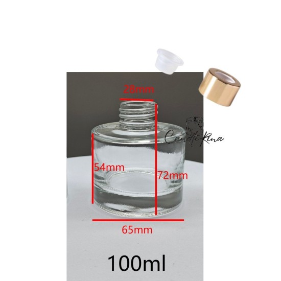 Δοχείο για diffuser κυλινδρικό βιδωτό 100ml (με καπάκι και τάπα) Δοχείο για diffuser κυλινδρικό βιδωτό 100ml (με καπάκι και τάπα)
