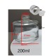 Δοχείο για diffuser κυλινδρικό βιδωτό 200ml (με καπάκι και τάπα)