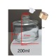 Δοχείο για diffuser κυλινδρικό βιδωτό 200ml (με καπάκι και τάπα)