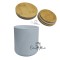 Γυάλινο Ποτήρι 260ml άσπρο με καπάκι bamboo, φ 7.4 x 8 cm (12ΑΔΑ) 2.60/τμχ 94001