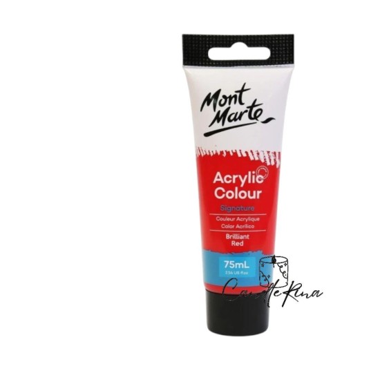 Ακρυλικό Χρώμα Mont Marte 75ml Studio Brilliant Red - κόκκινο