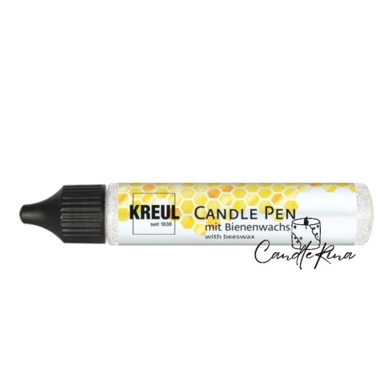 Στυλό διακόσμησης για κερί Kreul 29ml ασημί glitter