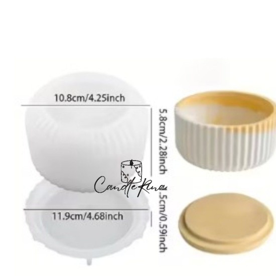 Καλούπι σιλικόνης δοχείο μεγάλο με καπάκι