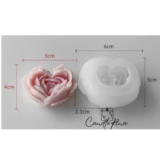 Καλούπι σιλικόνης τριαντάφυλλο καρδιά