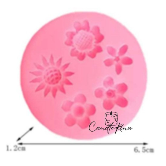 Καλούπι σιλικόνης λουλούδια mix