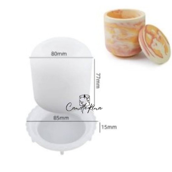 Καλούπι σιλικόνης δοχείο2 με καπάκι