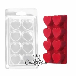 Πλαστική θήκη για wax melts σχήμα καρδιές